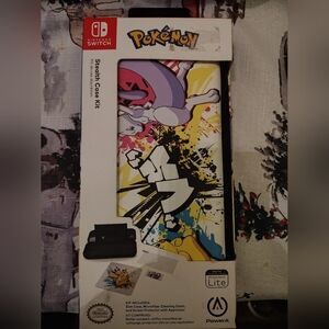 Nintendo Switch Lite Stealth Case Kit Power A Pokemon Pikachu Vs Mewtwo, SEALED